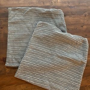 2 honeycomb pillow covers - gray- Pottery barn
